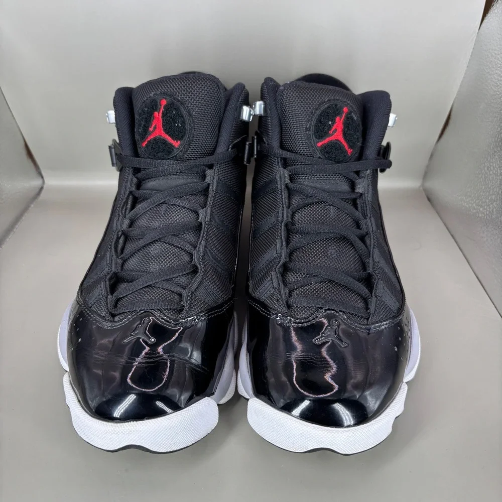 Jordan 6 Rings Space Jam Black White Red FZ4178-010 Mens 8.5 Basketball Shoes